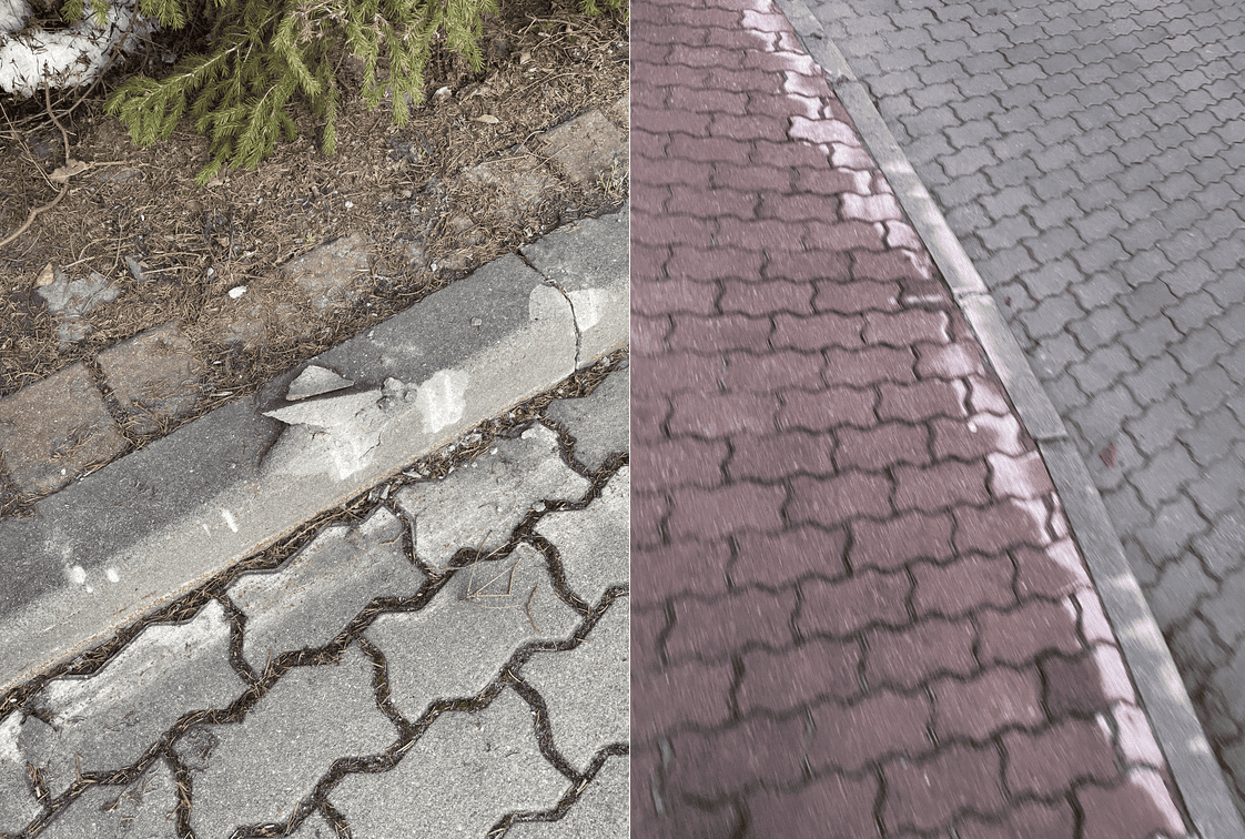 Osiedle zdewastowane przez ciężki sprzęt. Tak się nie odśnieża.