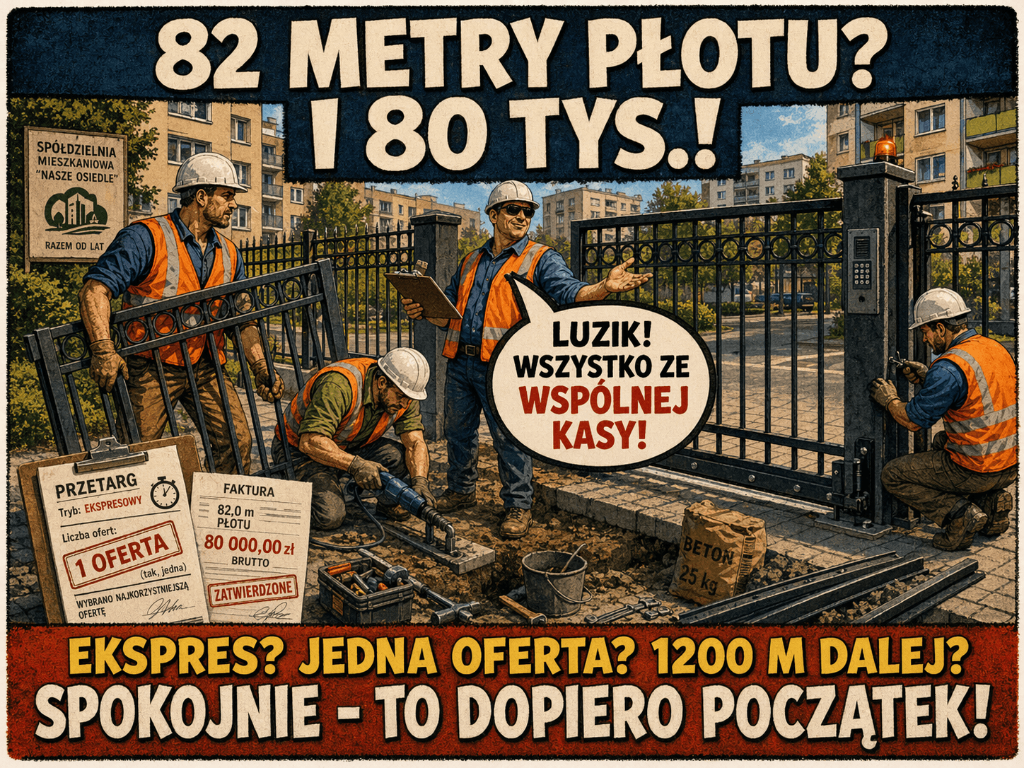 Osiedle zdewastowane przez ciężki sprzęt. Tak się nie odśnieża.